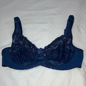 MONA LISA 34B Blue Lace Underwire Bra
